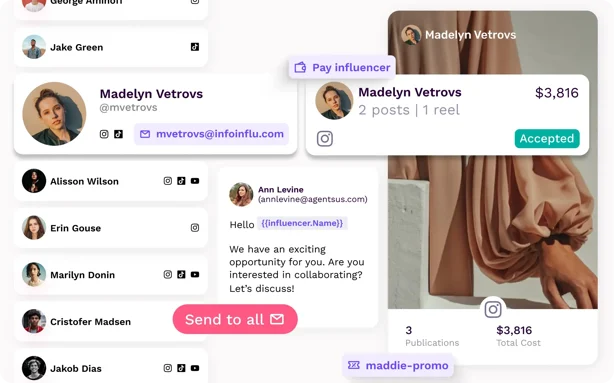 Gestión de campaña con influencers: contacto, entregables, presupuesto y pagos