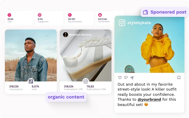 Reporte de campaña con influencers: impresiones, engagement, CPE y earned media